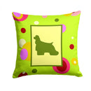 Cocker Spaniel Decorative Throw Pillow 14x14 Indoor Outdoor Accent Cushion, Fabric Cover with Insert for Sofa, Bed, Porch & Living Room