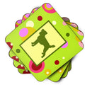 Jack Russell Terrier Foam Coasters Set of 4 Cup Coasters for Indoor Outdoor, Tabletop Protection, Anti Slip, Mouse pad Material