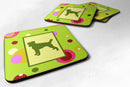 Jack Russell Terrier Foam Coasters Set of 4 Cup Coasters for Indoor Outdoor, Tabletop Protection, Anti Slip, Mouse pad Material