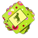 Labrador Foam Coasters Set of 4 Cup Coasters for Indoor Outdoor, Tabletop Protection, Anti Slip, Mouse pad Material