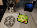 Rhodesian Ridgeback Pot Holder Set of 2 Heat Resistant Quilted Hot Pads 7.5 x 7.5 Inch, Insulated Kitchen Trivets for Cooking & Baking