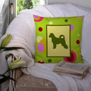 Portuguese Water Dog Decorative Throw Pillow 14x14 Indoor Outdoor Accent Cushion, Fabric Cover with Insert for Sofa, Bed, Porch & Living Room