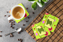 Samoyed Foam Coasters Set of 4 Cup Coasters for Indoor Outdoor, Tabletop Protection, Anti Slip, Mouse pad Material