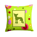 Chinese Crested Decorative Throw Pillow 14x14 Indoor Outdoor Accent Cushion, Fabric Cover with Insert for Sofa, Bed, Porch & Living Room