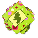 Papillon Foam Coasters Set of 4 Cup Coasters for Indoor Outdoor, Tabletop Protection, Anti Slip, Mouse pad Material