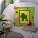 Poodle Decorative Throw Pillow 14x14 Indoor Outdoor Accent Cushion, Fabric Cover with Insert for Sofa, Bed, Porch & Living Room