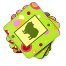 American Eskimo Coasters - Set of 4 Lightweight Foam, Absorbent Drink Coasters