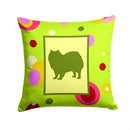 American Eskimo Decorative Throw Pillow 14x14 Indoor Outdoor Accent Cushion, Fabric Cover with Insert for Sofa, Bed, Porch & Living Room