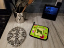 Bernese Mountain Dog Pot Holder Set of 2 Heat Resistant Quilted Hot Pads 7.5 x 7.5 Inch, Insulated Kitchen Trivets for Cooking & Baking