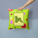 Decorative Throw Pillow 14x14 Indoor Outdoor Accent Cushion, Fabric Cover with Insert for Sofa, Bed, Porch & Living Room