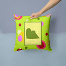 Maltese Decorative Throw Pillow 14x14 Indoor Outdoor Accent Cushion, Fabric Cover with Insert for Sofa, Bed, Porch & Living Room