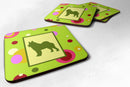 Norwegian Elkhound Foam Coasters Set of 4 Cup Coasters for Indoor Outdoor, Tabletop Protection, Anti Slip, Mouse pad Material