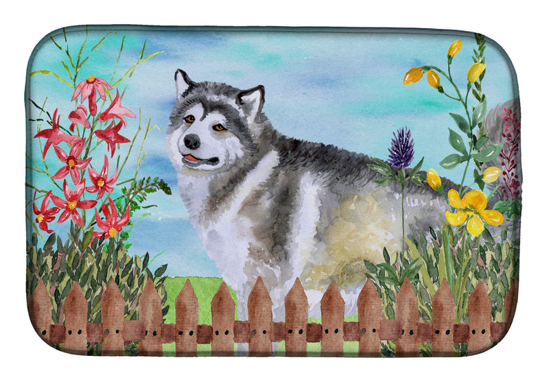 Alaskan Malamute Spring Dish Drying Mat CK1200DDM