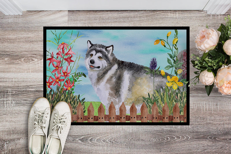Alaskan Malamute Spring Doormat - 24x36 Decorative Floor Mat – Indoor/Outdoor Rug with Artistic Flair CK1200JMAT