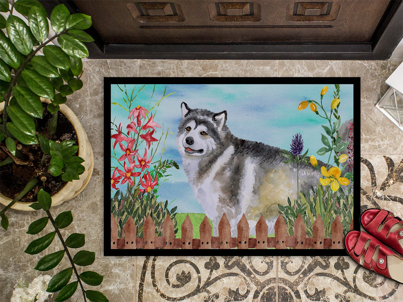 Alaskan Malamute Spring Doormat - 24x36 Decorative Floor Mat – Indoor/Outdoor Rug with Artistic Flair CK1200JMAT