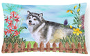 Alaskan Malamute Spring Canvas Fabric Decorative Pillow CK1200PW1216