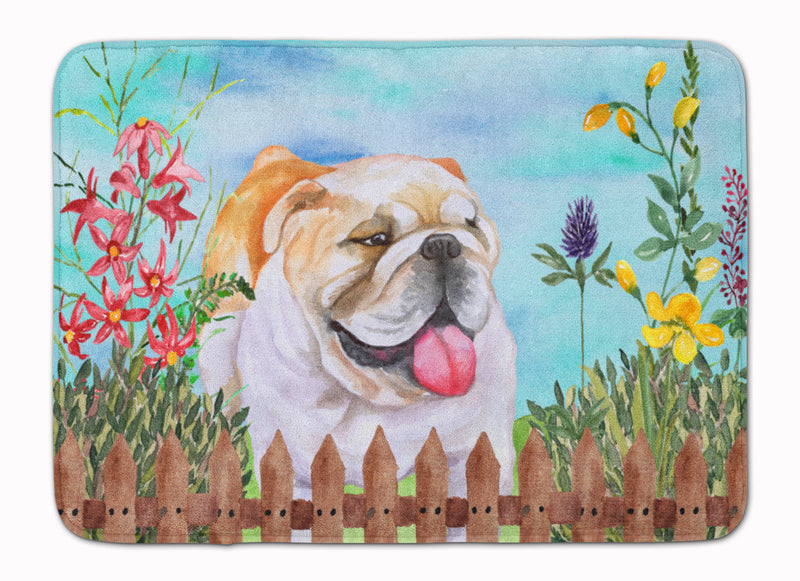 English Bulldog Spring Machine Washable Memory Foam Mat CK1201RUG