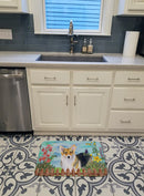 Pembroke Corgi Spring Memory Foam Kitchen Mat Machine Washable Anti-Fatigue Cushion Comfort Bath or Kitchen Rug