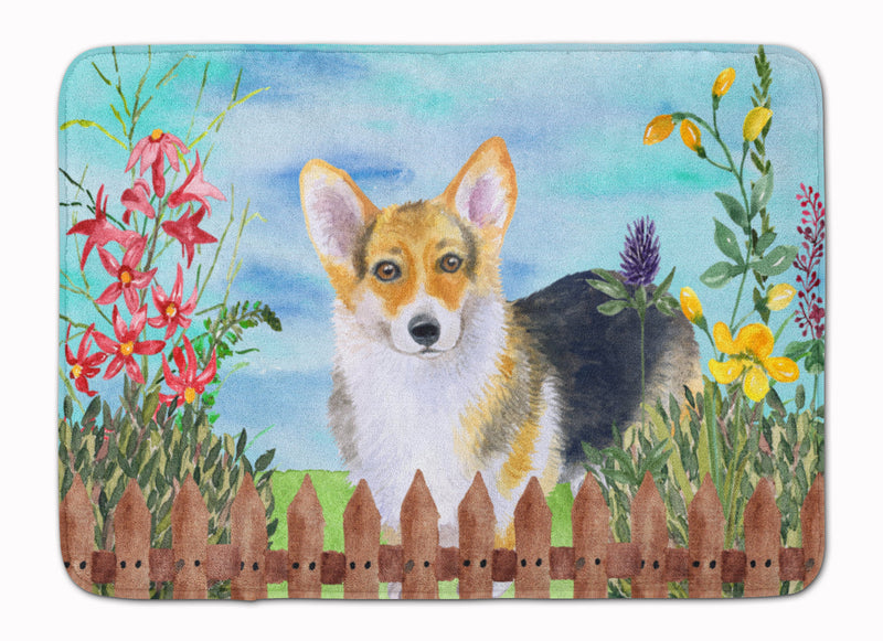 Pembroke Corgi Spring Machine Washable Memory Foam Mat CK1204RUG