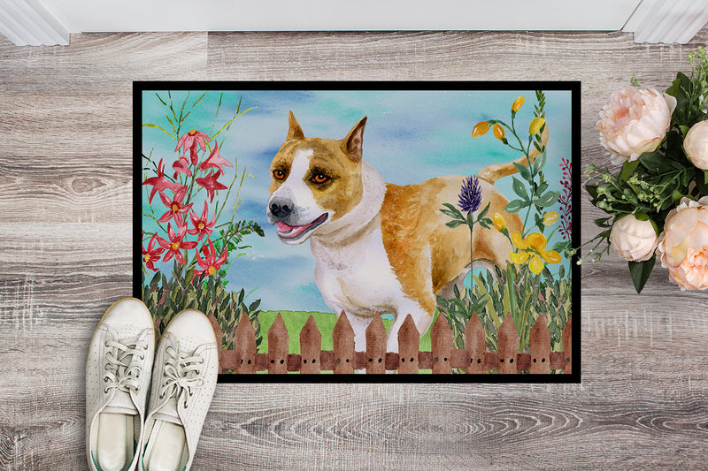 American Staffordshire Spring Doormat - 18x27 Decorative Floor Mat – Indoor/Outdoor Rug with Artistic Flair CK1206MAT