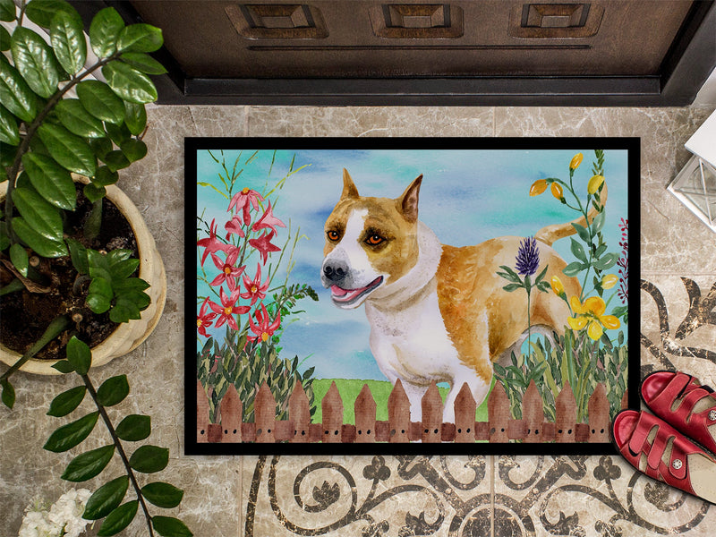 American Staffordshire Spring Doormat - 18x27 Decorative Floor Mat – Indoor/Outdoor Rug with Artistic Flair CK1206MAT