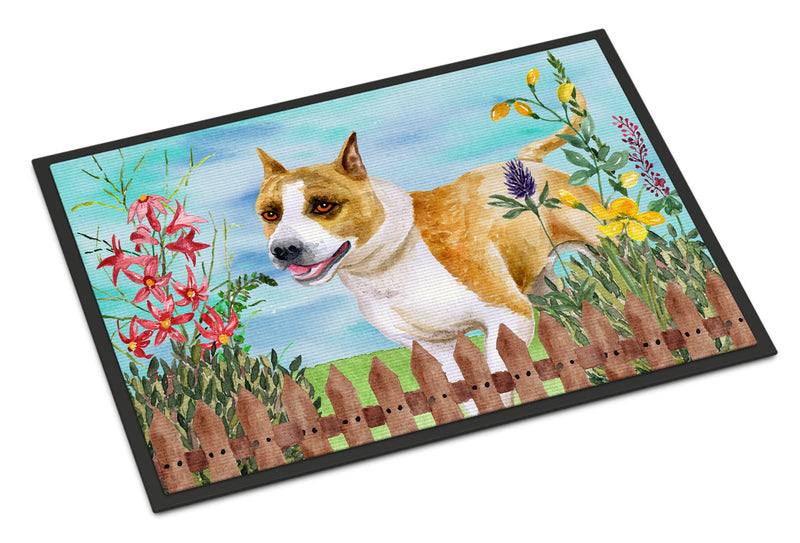American Staffordshire Spring Doormat - 18x27 Decorative Floor Mat – Indoor/Outdoor Rug with Artistic Flair CK1206MAT