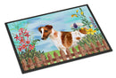 Smooth Fox Terrier Spring Doormat Indoor Outdoor 18H X 27W Front Door Mat Rugs for Entryway, Non Slip Washable