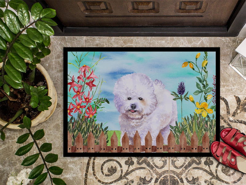 Bichon Frise Spring Doormat - 18x27 Decorative Floor Mat – Indoor/Outdoor Rug with Artistic Flair CK1210MAT