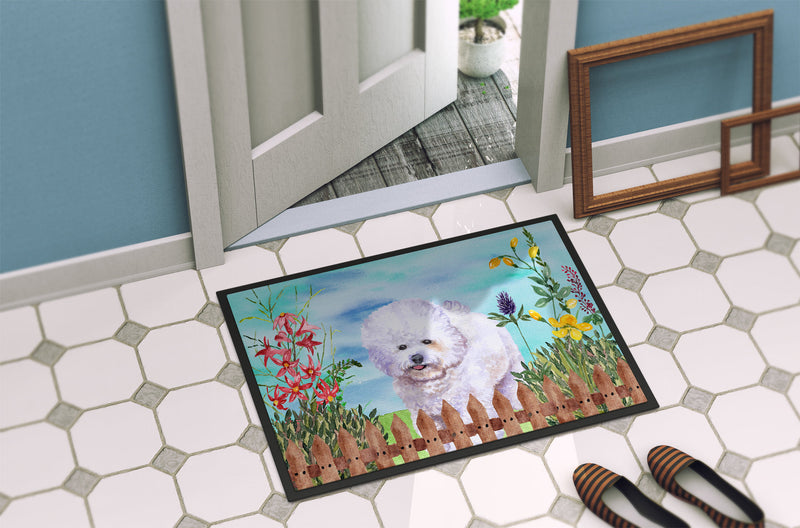 Bichon Frise Spring Doormat - 18x27 Decorative Floor Mat – Indoor/Outdoor Rug with Artistic Flair CK1210MAT