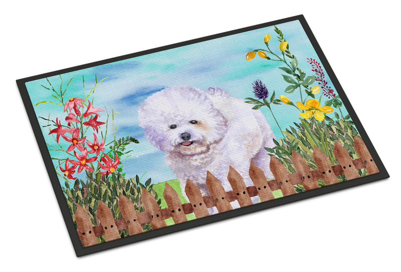 Bichon Frise Spring Doormat - 18x27 Decorative Floor Mat – Indoor/Outdoor Rug with Artistic Flair CK1210MAT