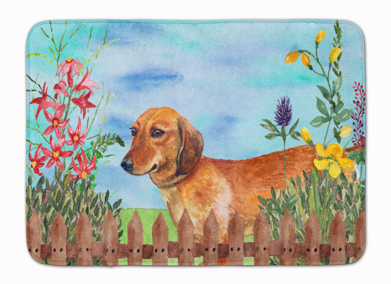 Dachshund Spring Machine Washable Memory Foam Mat CK1214RUG