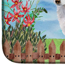 Siberian Husky Spring Dish Drying Mat Absorbent Dish Drying Mat Pad for Kitchen Counter Dish Drainer Mat for Countertop, 14 x 21", Multicolor