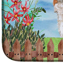 Cavalier Spaniel Spring Dish Drying Mat Absorbent Dish Drying Mat Pad for Kitchen Counter Dish Drainer Mat for Countertop, 14 x 21", Multicolor