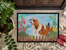 Cavalier Spaniel Spring Doormat Indoor Outdoor 24H X 36W Front Door Mat Rugs for Entryway, Non Slip Washable Low Pile,