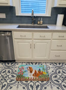 Cavalier Spaniel Spring Memory Foam Kitchen Mat Machine Washable Anti-Fatigue Cushion Comfort Bath or Kitchen Rug