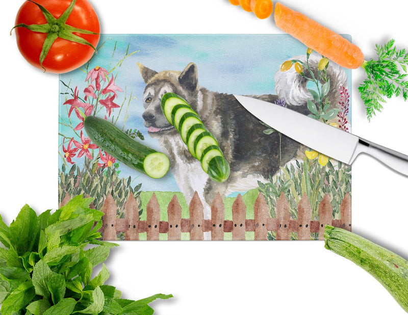 American Akita Spring Glass Cutting Boards – Durable, Decorative Kitchen Art Large CK1231LCB
