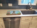 Weimaraner Spring Dish Drying Mat Absorbent Dish Drying Mat Pad for Kitchen Counter Dish Drainer Mat for Countertop, 14 x 21", Multicolor