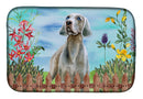 Weimaraner Spring Dish Drying Mat Absorbent Dish Drying Mat Pad for Kitchen Counter Dish Drainer Mat for Countertop, 14 x 21", Multicolor