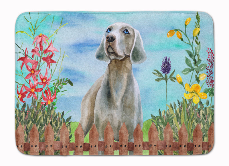 Weimaraner Spring Machine Washable Memory Foam Mat CK1236RUG