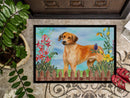 Rhodesian Ridgeback Spring Doormat Indoor Outdoor 18H X 27W Front Door Mat Rugs for Entryway, Non Slip Washable
