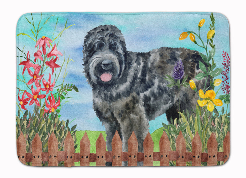 Black Russian Terrier Spring Machine Washable Memory Foam Mat CK1239RUG