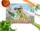 Brussels Griffon Spring Cutting Board Tempered Glass Kitchen Cutting Surface, Heat Resistant Chopping, Non-Slip Feet, Food Prep & Serving