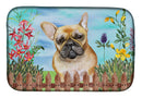 French Bulldog Spring Dish Drying Mat Absorbent Dish Drying Mat Pad for Kitchen Counter Dish Drainer Mat for Countertop, 14 x 21", Multicolor