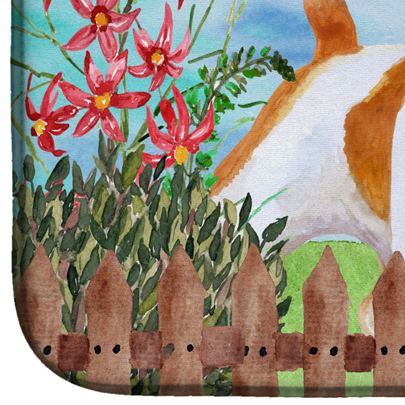 Jack Russell Terrier Spring Dish Drying Mat – Absorbent, Artistic Kitchen Essentials CK1251DDM