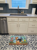 Welsh Terrier Spring Memory Foam Kitchen Mat Machine Washable Anti-Fatigue Cushion Comfort Bath or Kitchen Rug