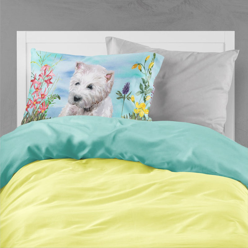 Westie Spring Fabric Standard Pillowcase CK1263PILLOWCASE