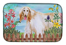Afghan Hound Spring Dish Drying Mat – Absorbent, Artistic Kitchen Essentials CK1264DDM