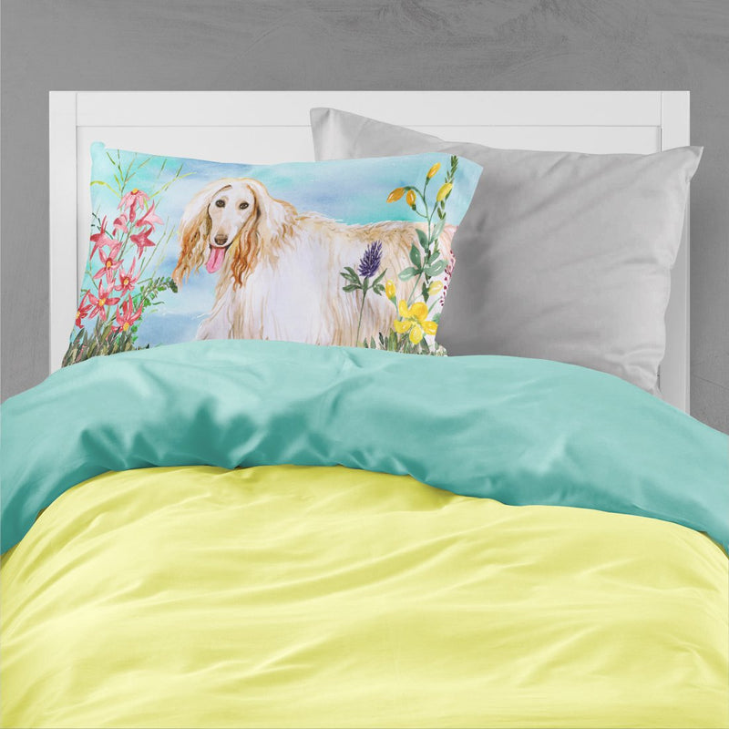 Afghan Hound Spring Fabric Standard Pillowcase CK1264PILLOWCASE