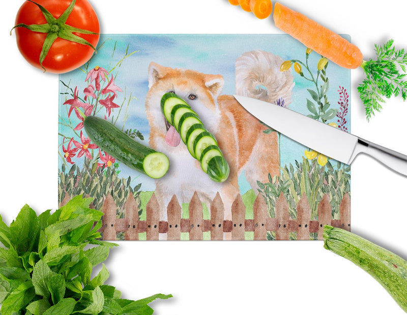 Akita Spring Glass Cutting Boards – Durable, Decorative Kitchen Art Large CK1265LCB