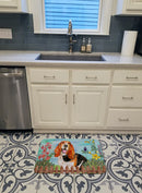 Basset Hound Spring Memory Foam Kitchen Mat Machine Washable Anti-Fatigue Cushion Comfort Bath or Kitchen Rug